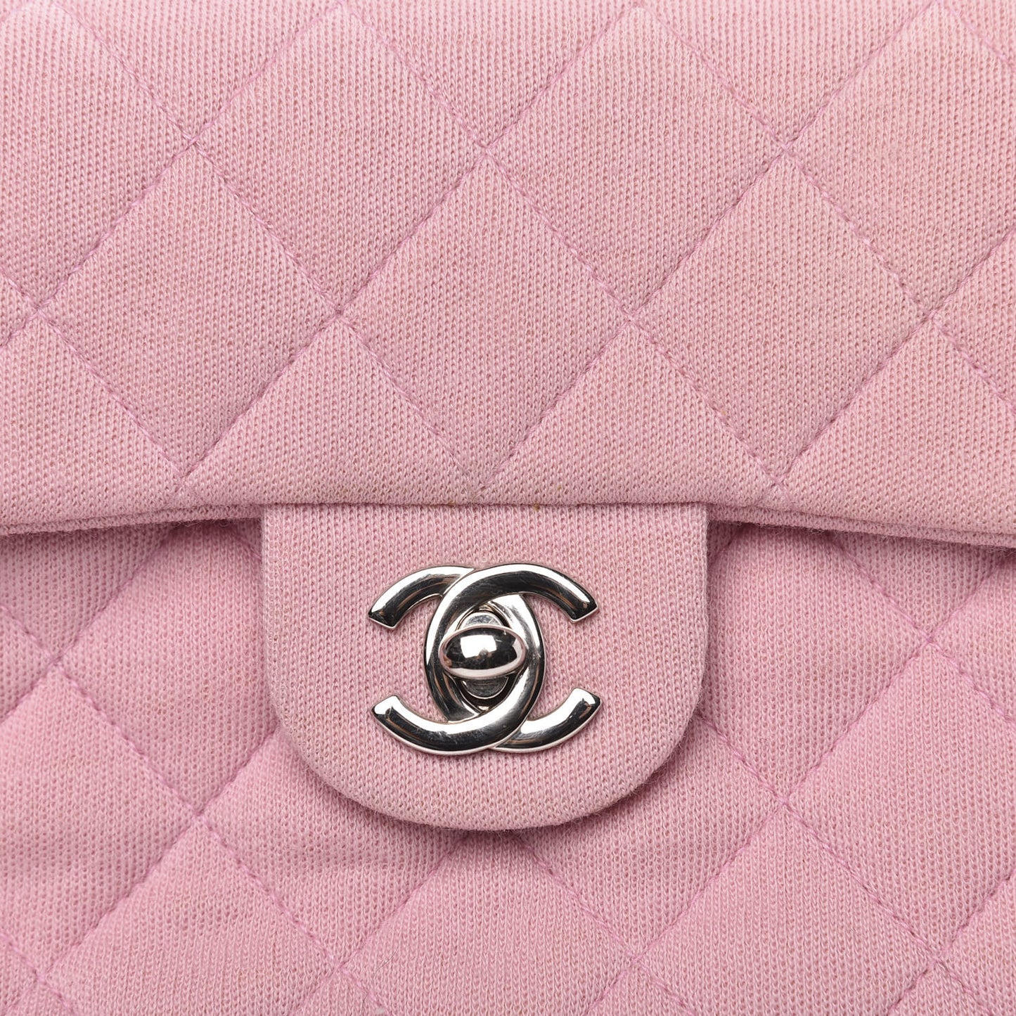 Jersey Quilted Mini Square Flap Pink