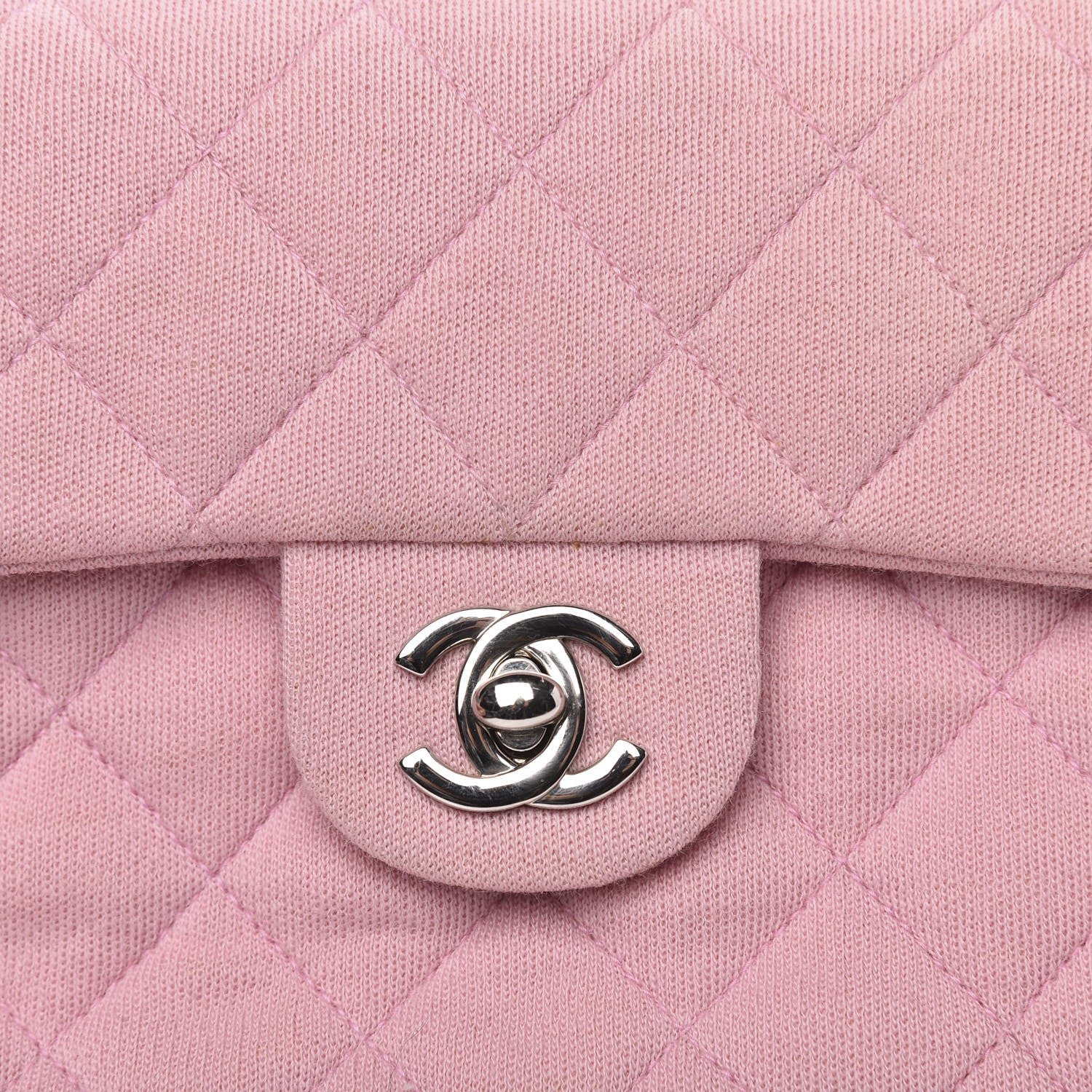 Chanel Jersey Quilted Mini Square Flap Pink 10 of 12