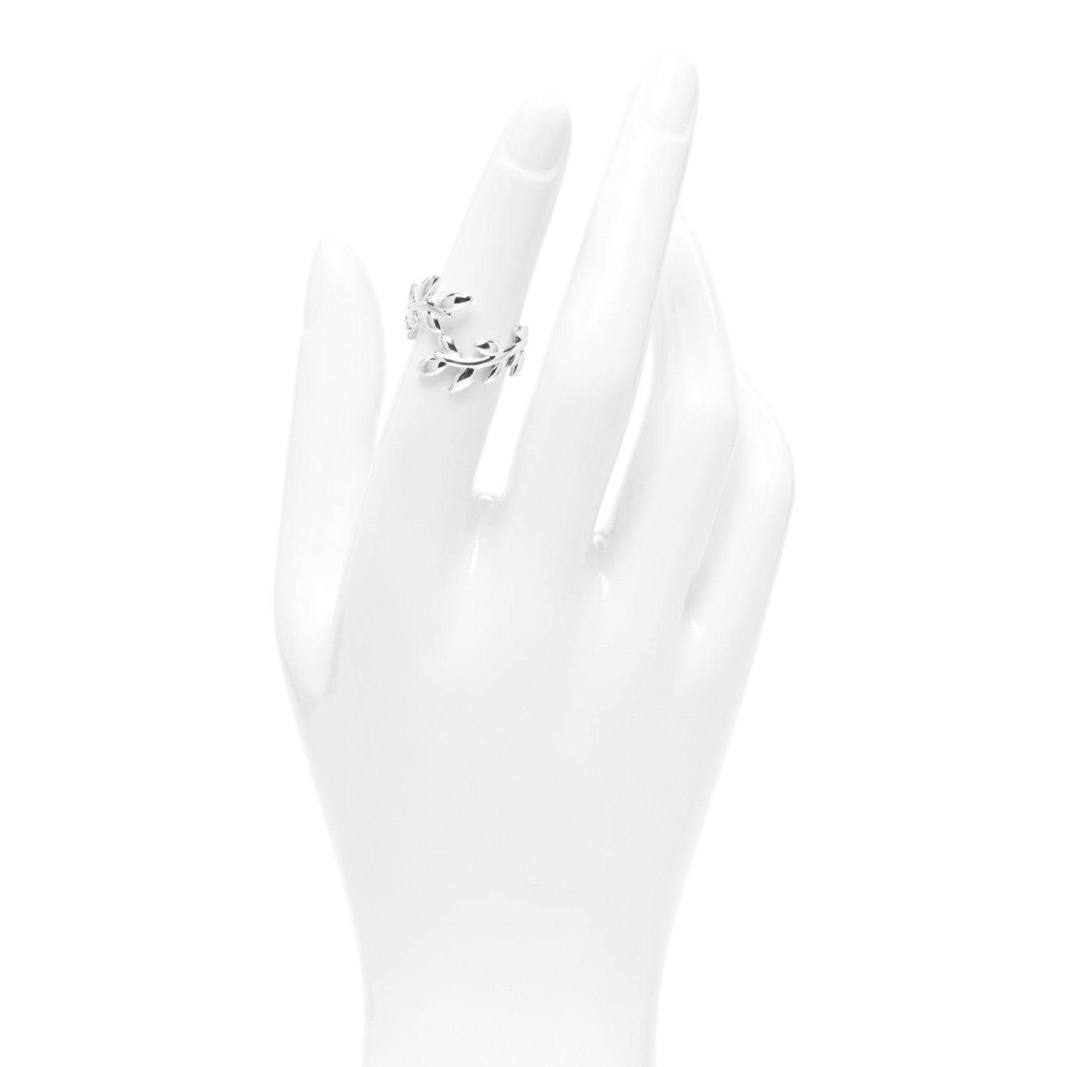 Tiffany Sterling Silver Paloma Picasso Olive Leaf Bypass Ring 49 4.75 2 of 4