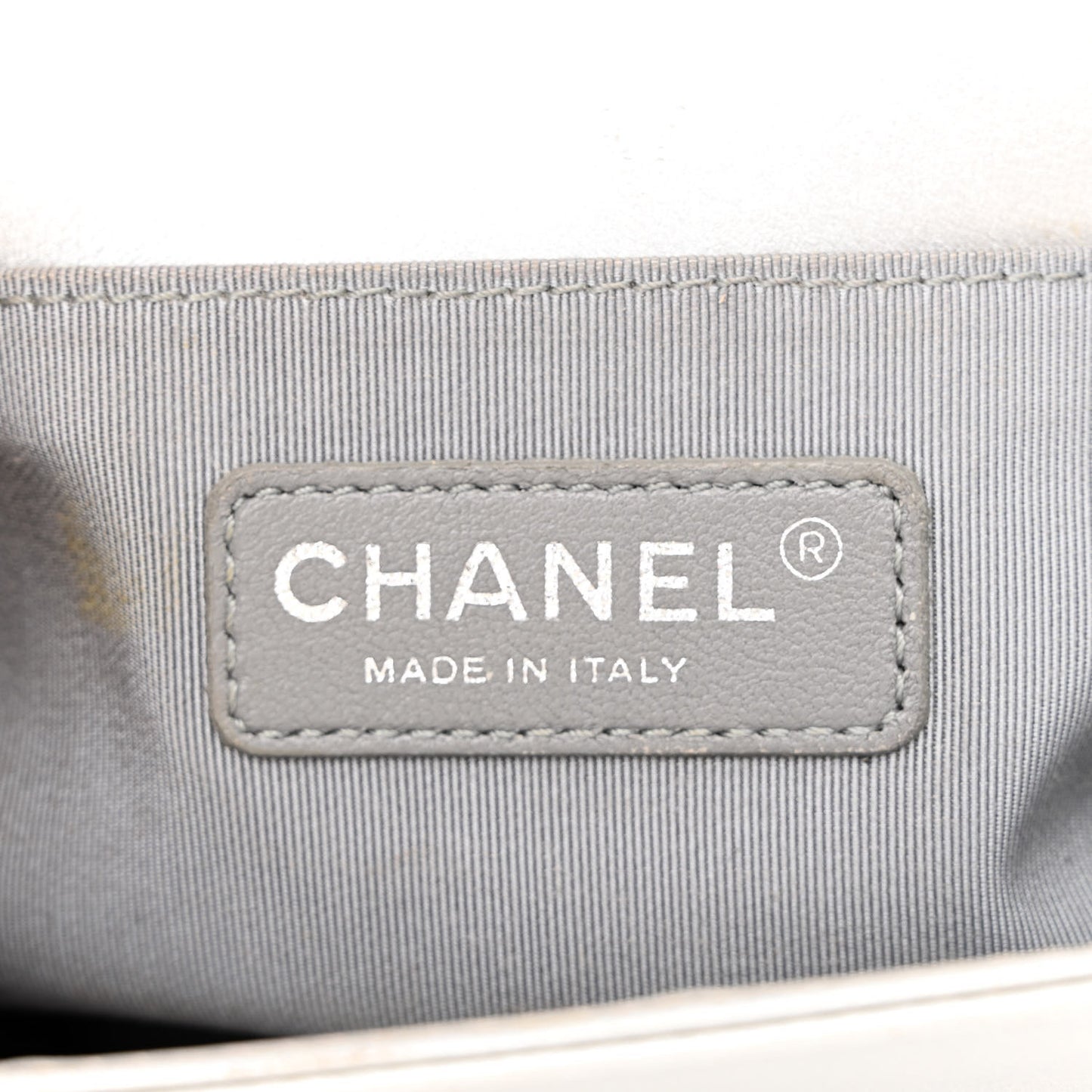 Metallic Lambskin Quilted Small Boy Flap Silver