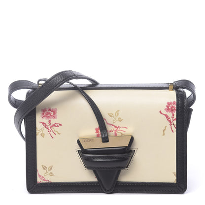 Loewe Calfskin Roses Print Barcelona Shoulder Bag White 1 of 9