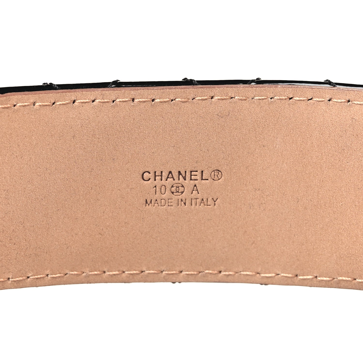 Chanel Patent Quilted CC Logo Wide Belt 90 36 Black 4 of 9