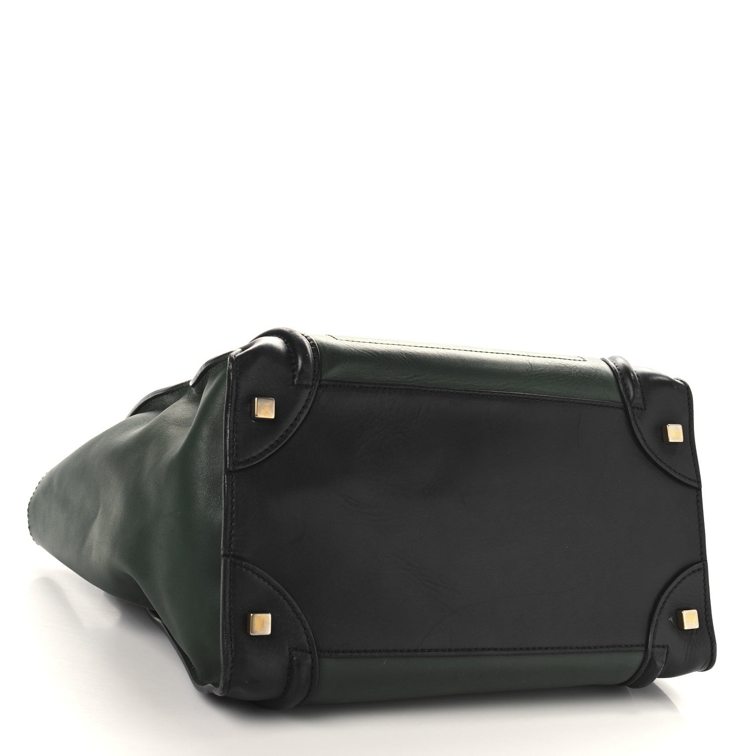 Celine Smooth Calfskin Mini Bi-Color Luggage Forest Black 3 of 14