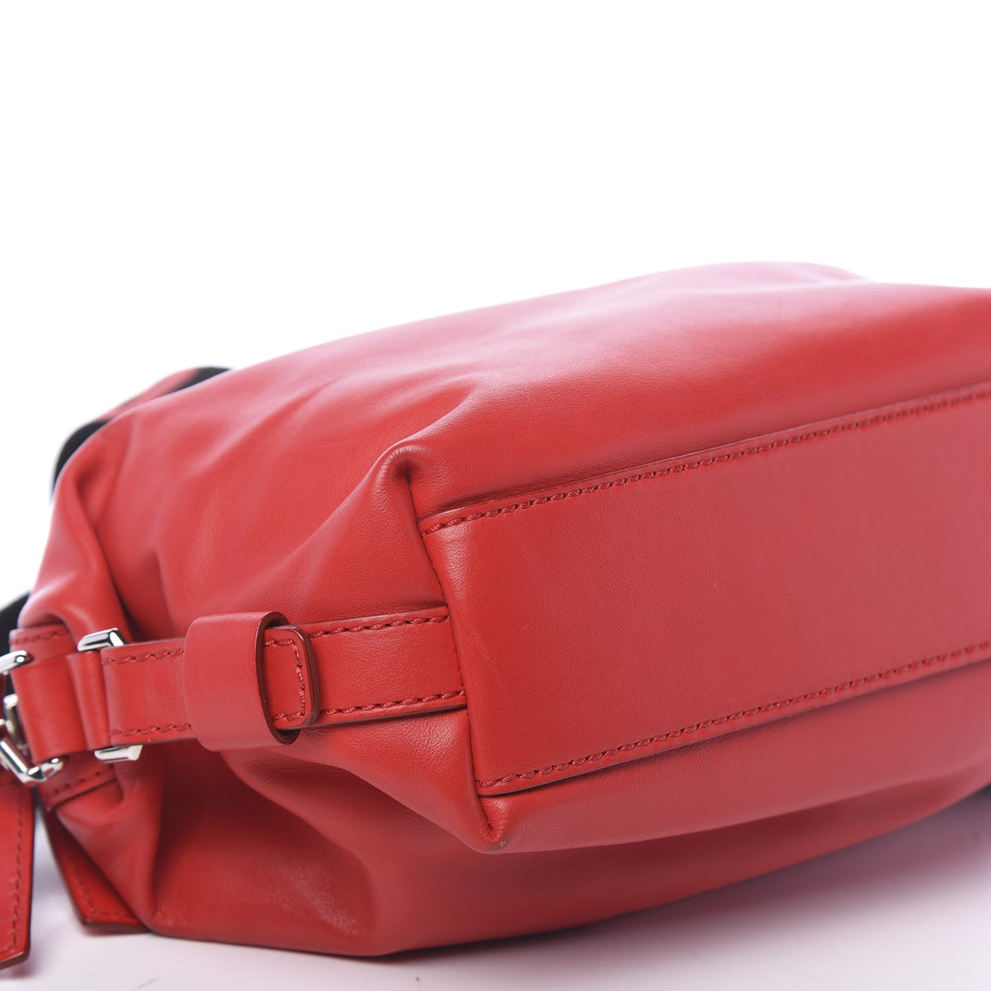 Calfskin Micro Nightingale Logo Strap Red