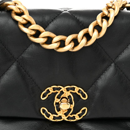Chanel Goatskin Quilted Medium Chanel 19 Flap Black 8 of 12