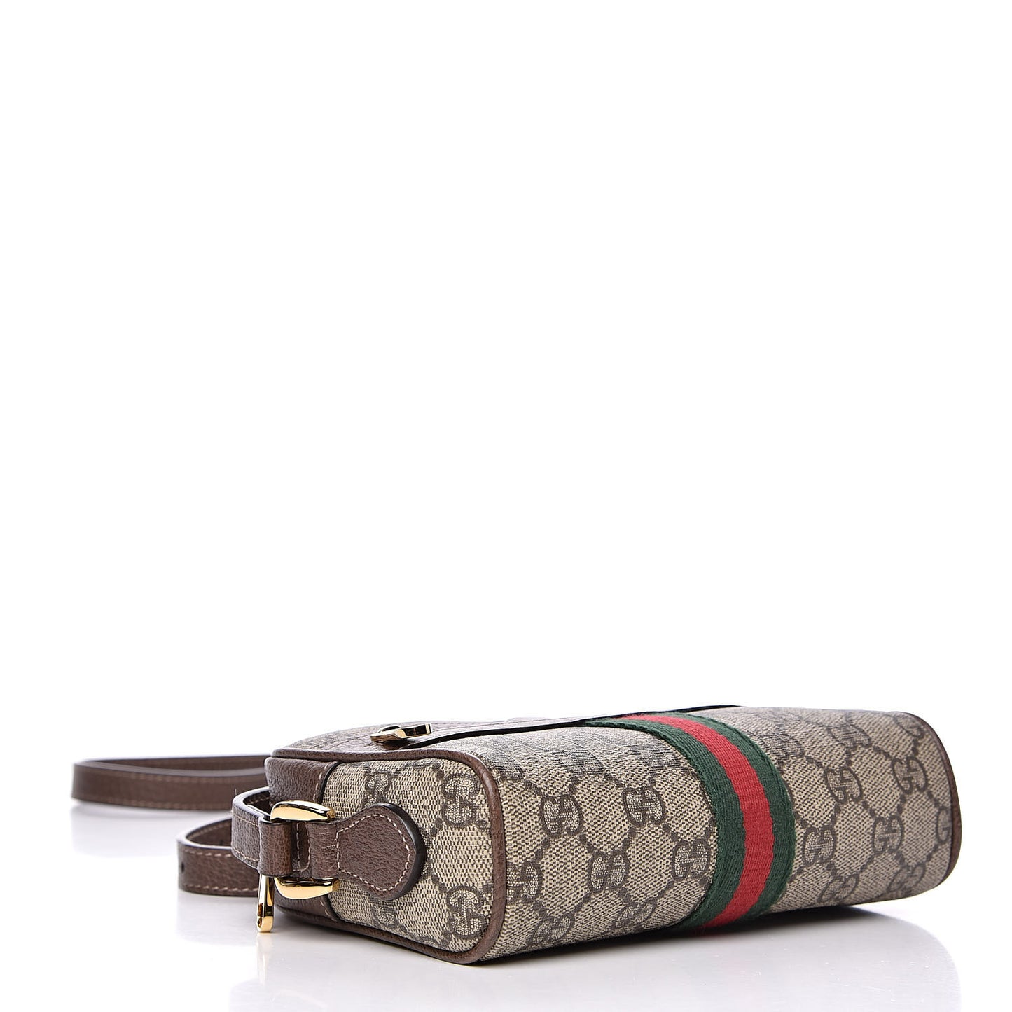 GG Supreme Monogram Web Mini Ophidia Shoulder Bag Brown