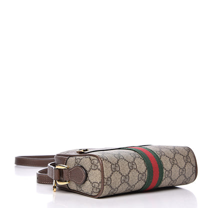Gucci GG Supreme Monogram Web Mini Ophidia Shoulder Bag Brown 4 of 9