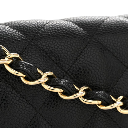 Chanel Caviar Quilted Jumbo Double Flap Black Black 14 of 16