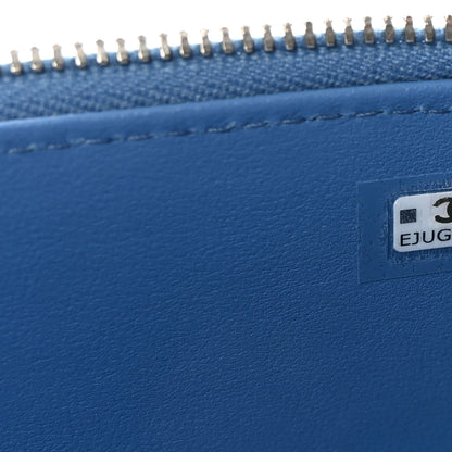 Chanel Denim Quilted Sweetheart Small Vanity Case With Chain Blue 7 of 11