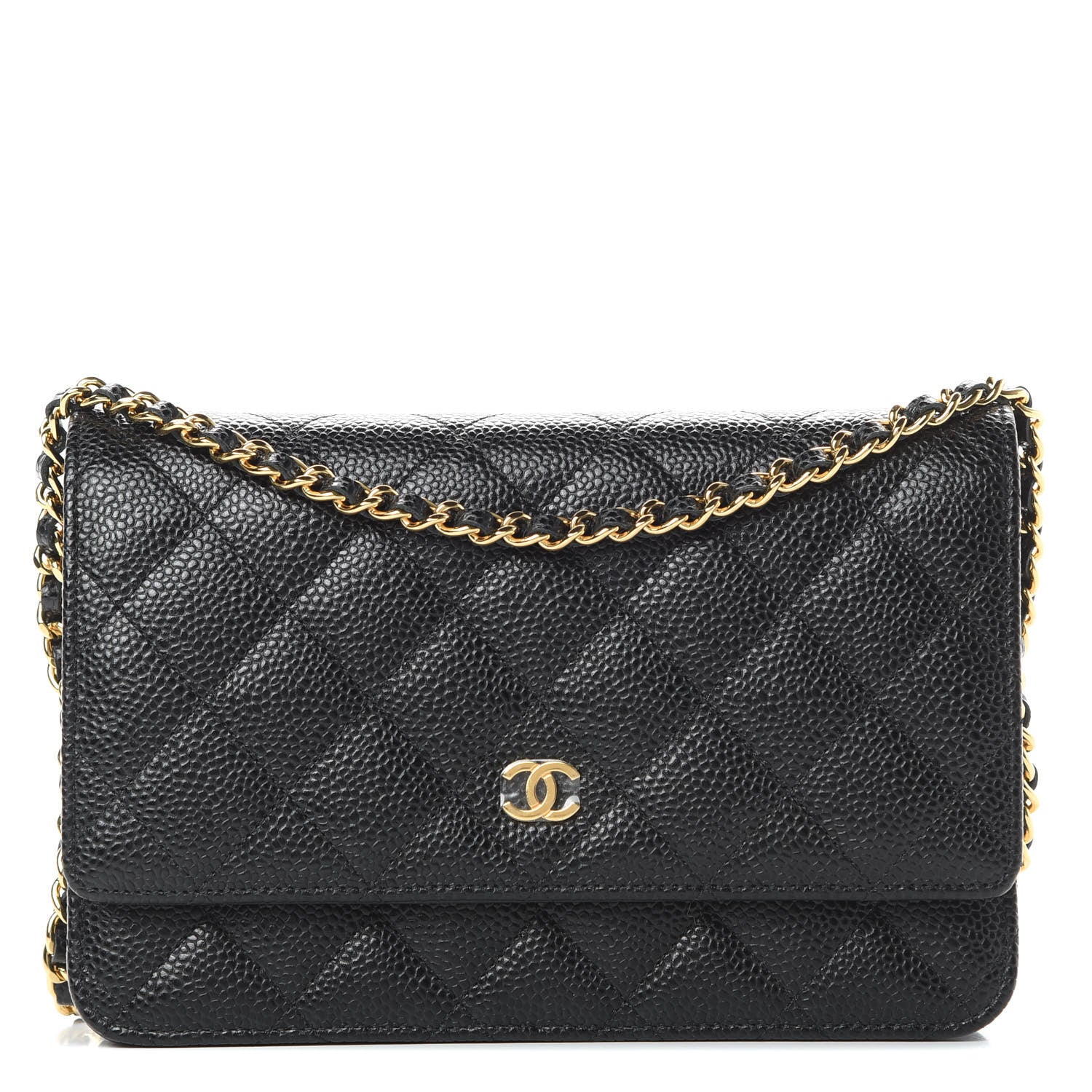 Chanel Caviar Quilted Wallet On Chain WOC Black 1 of 12