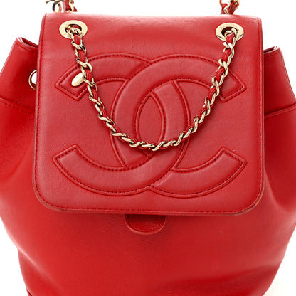 Chanel Lambskin CC Mania Backpack Red 8 of 12