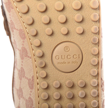 Gucci GG Monogram Suede Mens Driver Loafers 9 Beige Ruggine Cuir 9 of 11