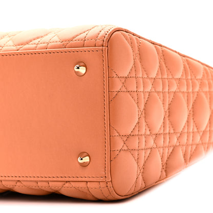 Christian Dior Lambskin Cannage Medium Lady Dior Amber 11 of 12