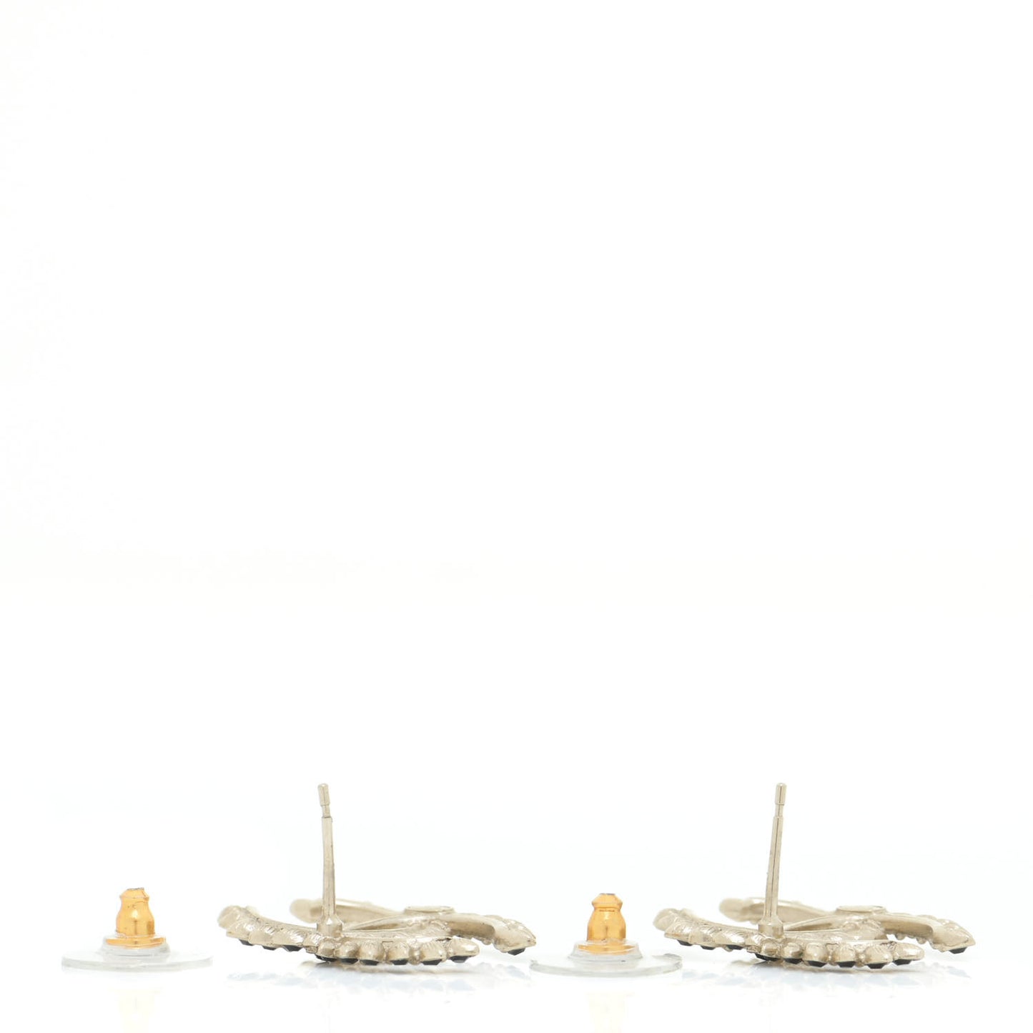 Strass Crystal Dazzling Wheat CC Earrings Black Gold