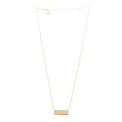 Tiffany 18K Rose Gold Diamond Return To Tiffany Bar Pendant Necklace 3 of 7