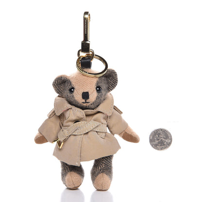 Burberry Thomas Trench Teddy Bear Keychain Charm Camel 3 of 4