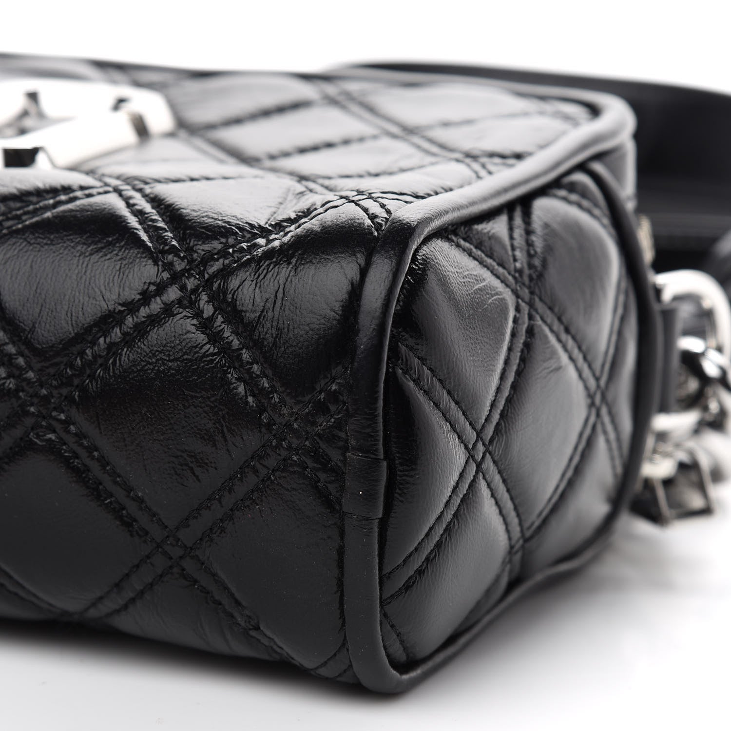 Marc Jacobs Natural Grain Calfskin Quilted The Softshot 21 Bag Black 10 of 10