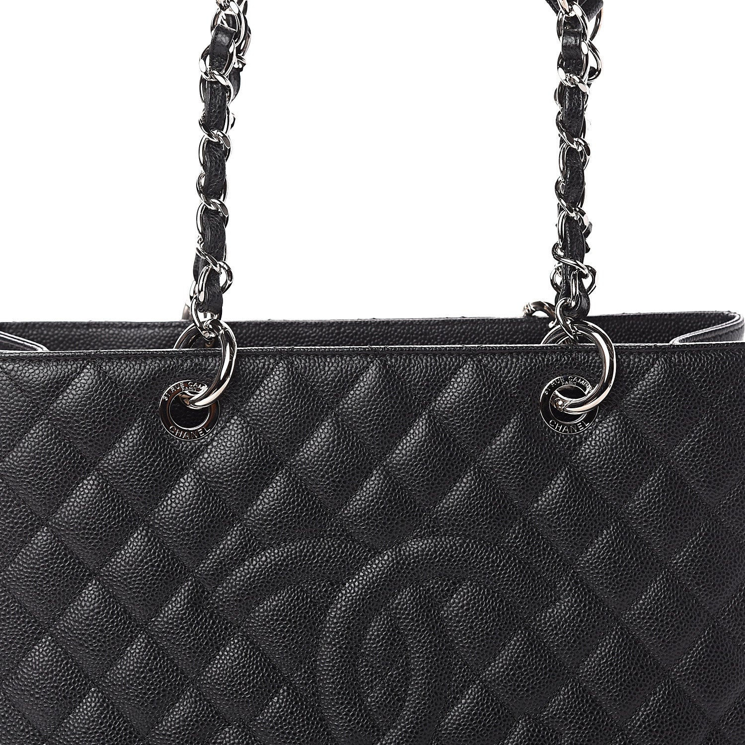 Chanel Caviar Quilted Grand Shopping Tote GST Black 7 of 9