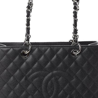 Chanel Caviar Quilted Grand Shopping Tote GST Black 7 of 9