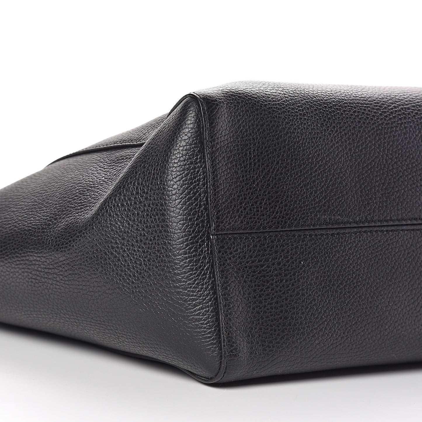Pebbled Calfskin Medium Swing Tote Black