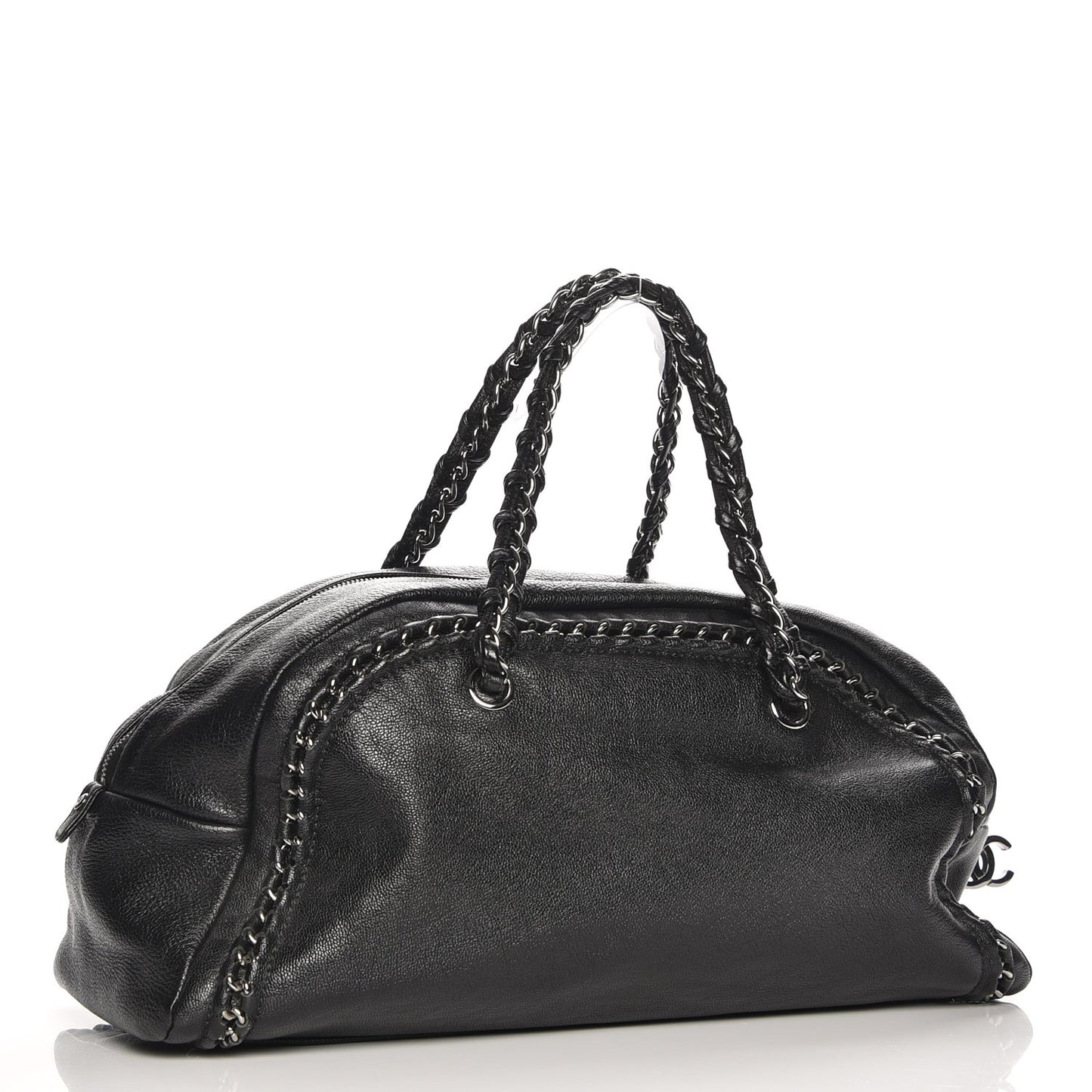 Deerskin Medium Luxe Ligne Bowler Black