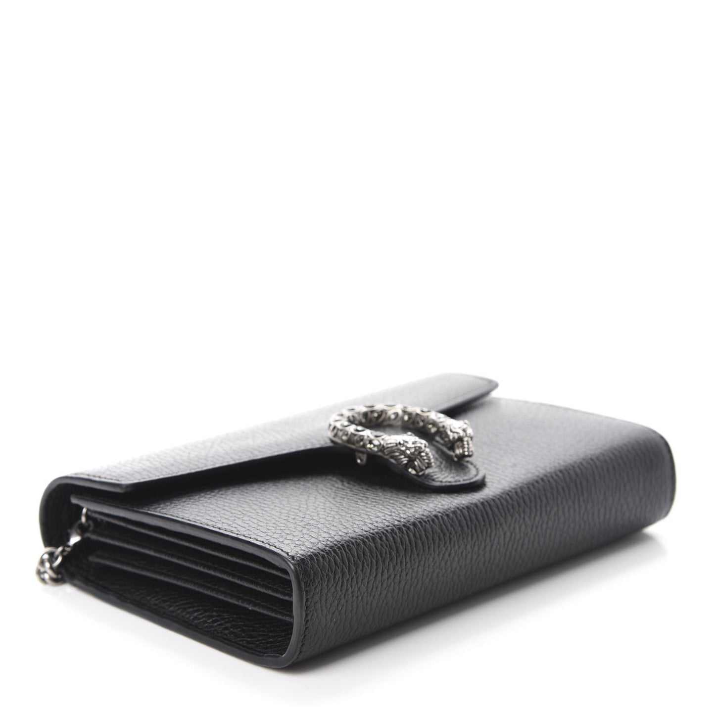 Calfskin Mini Dionysus Chain Wallet Black