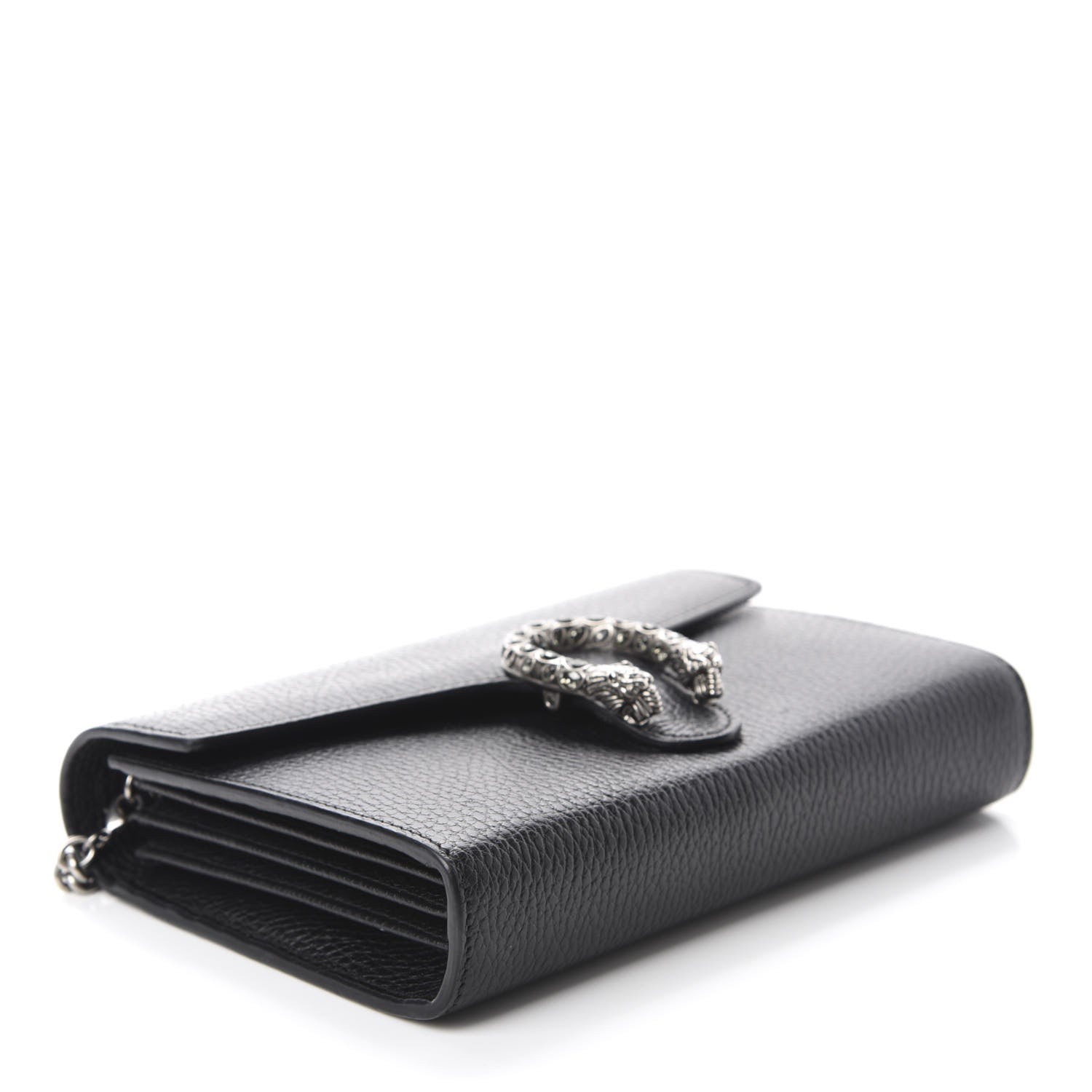 Gucci Calfskin Mini Dionysus Chain Wallet Black 4 of 13