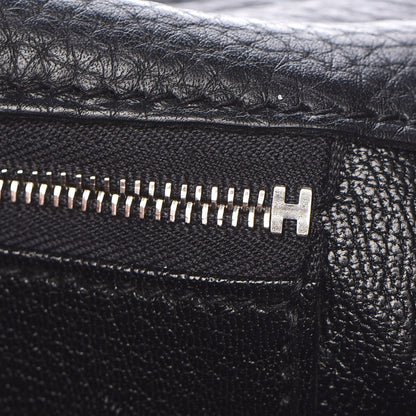 Hermes Taurillon Clemence Shoulder Kelly 40 Black 22 of 33