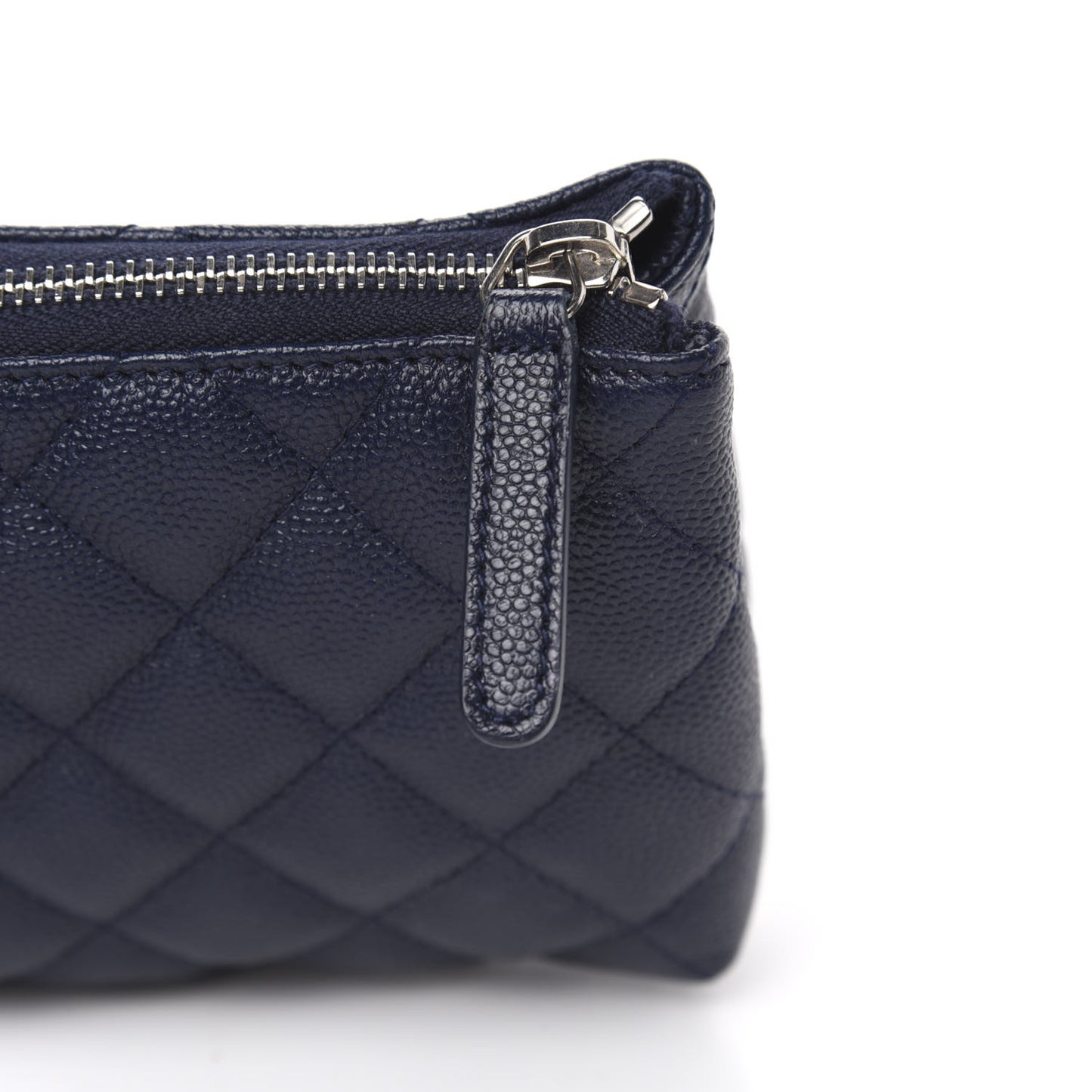 Caviar Quilted Cosmetic Case Navy
