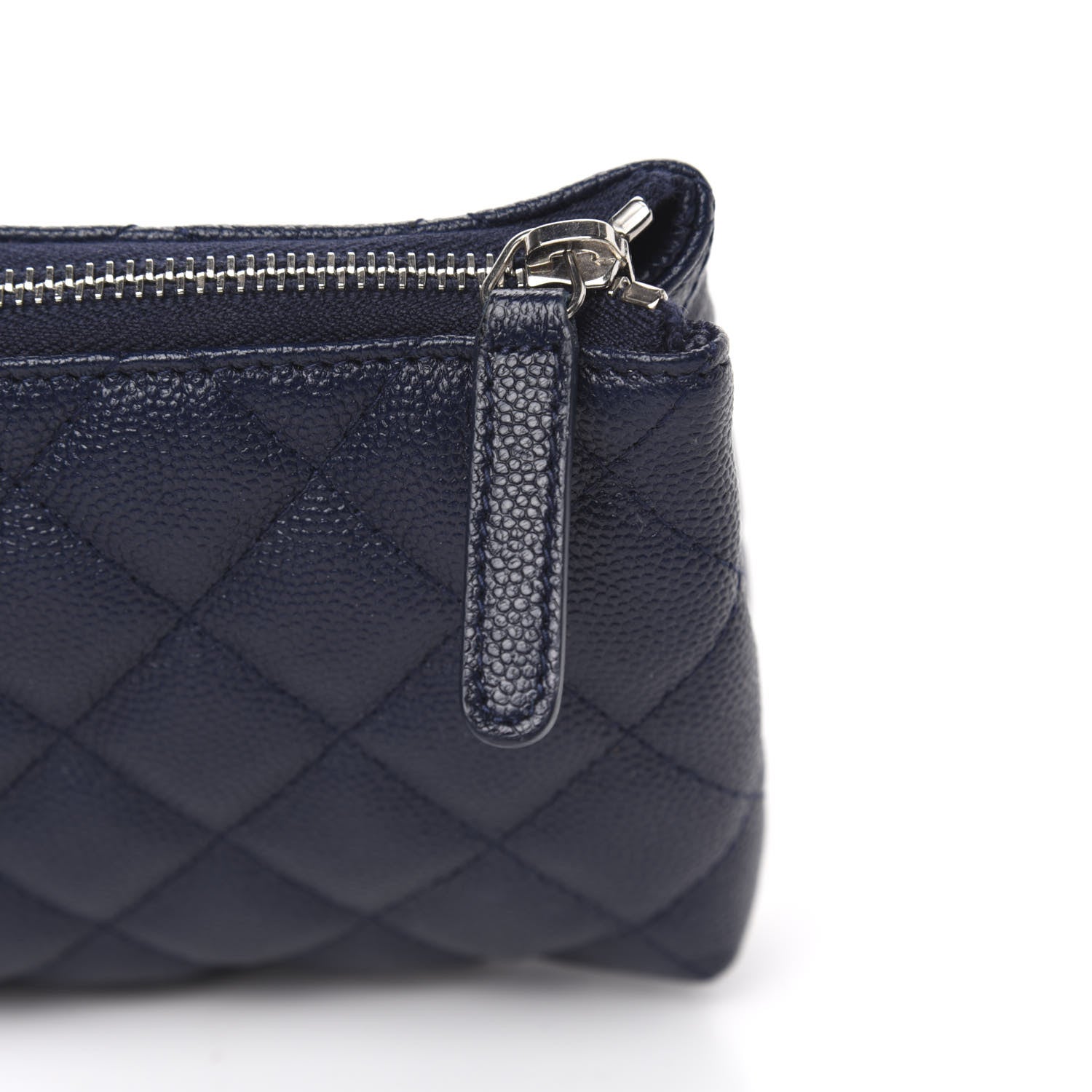 Chanel Caviar Quilted Cosmetic Case Navy 12 of 13