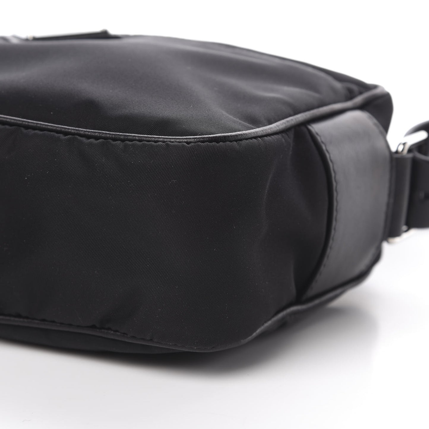 Tessuto Nylon Studded New Vela Shoulder Bag Black Fuoco