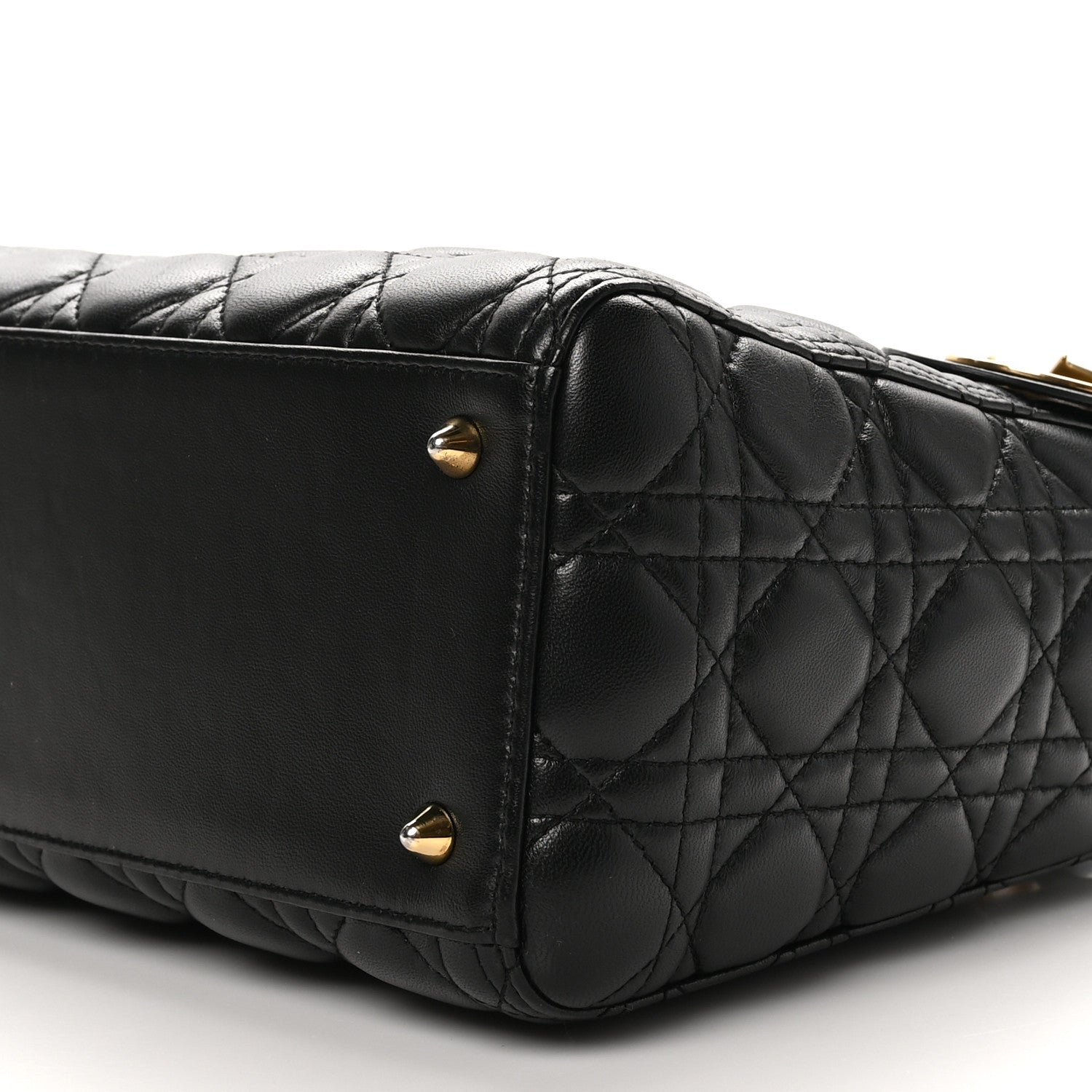Christian Dior Lambskin Cannage Medium Lady Dior Black 10 of 10