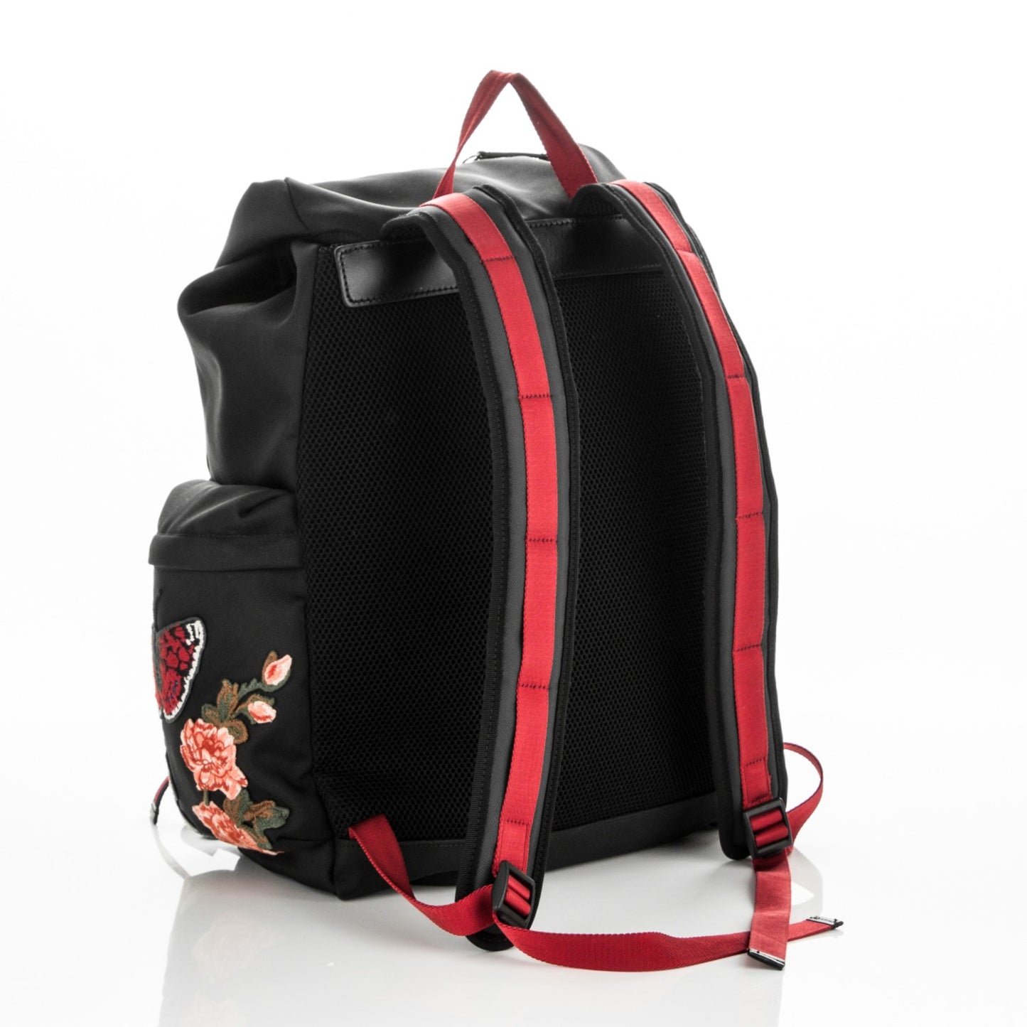 Nylon L'Aveugle Par Amour Embroidered Double Buckle Backpack Black