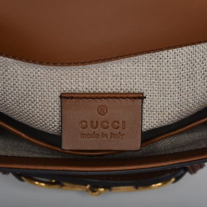 Gucci Monogram Small Lady Web Shoulder Bag Beige Cuir 6 of 7