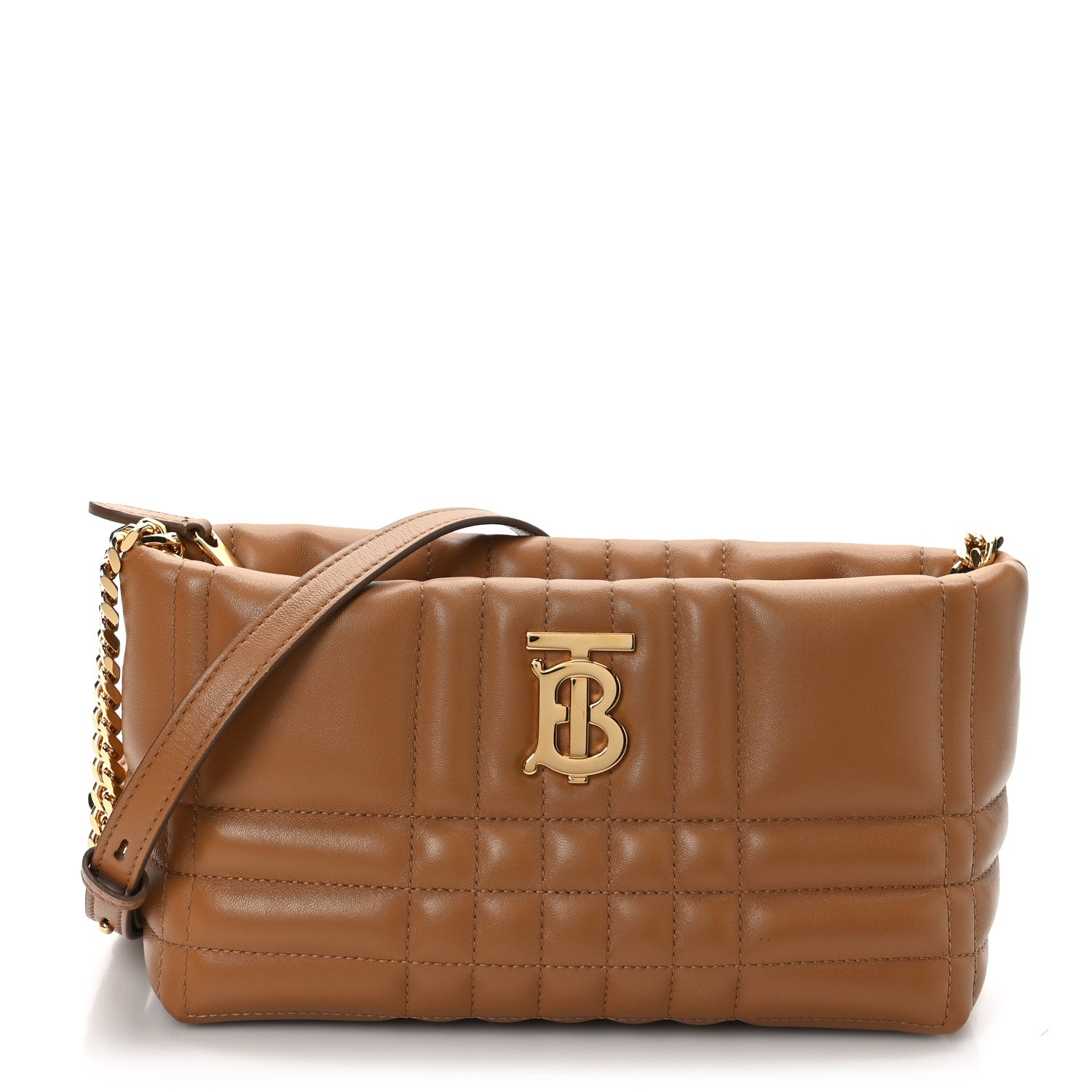 Burberry Lambskin Quilted Small Soft Lola Bag Maple Brown 1 of 8