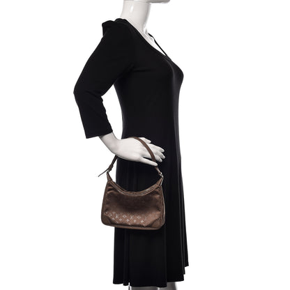 Louis Vuitton Satin Monogram Little Boulogne Taupe 2 of 9