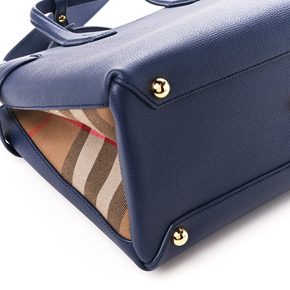 Burberry Derby Calfskin Vintage Check Medium Banner Tote Regency Blue 11 of 12
