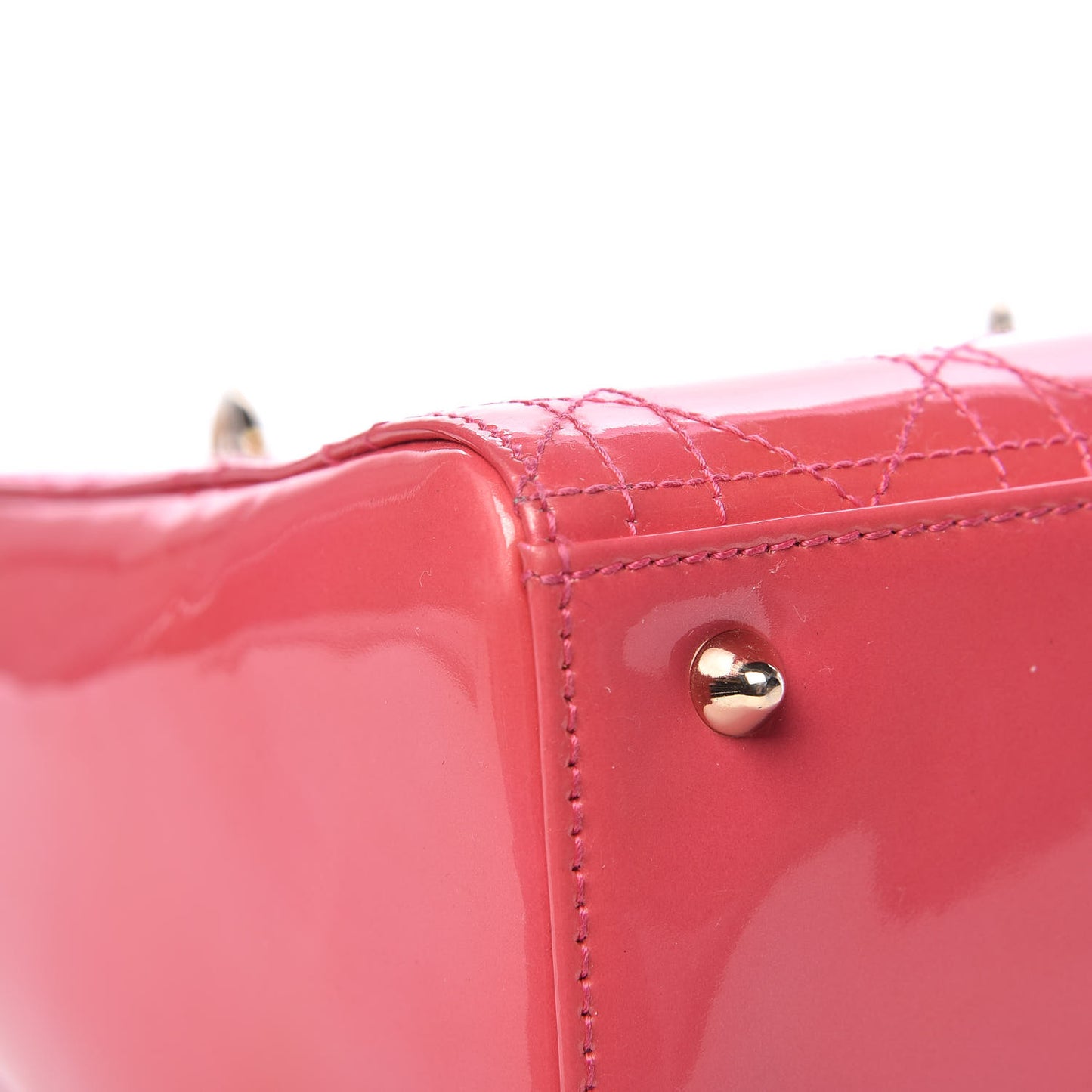 Patent Cannage Medium Lady Dior Pink
