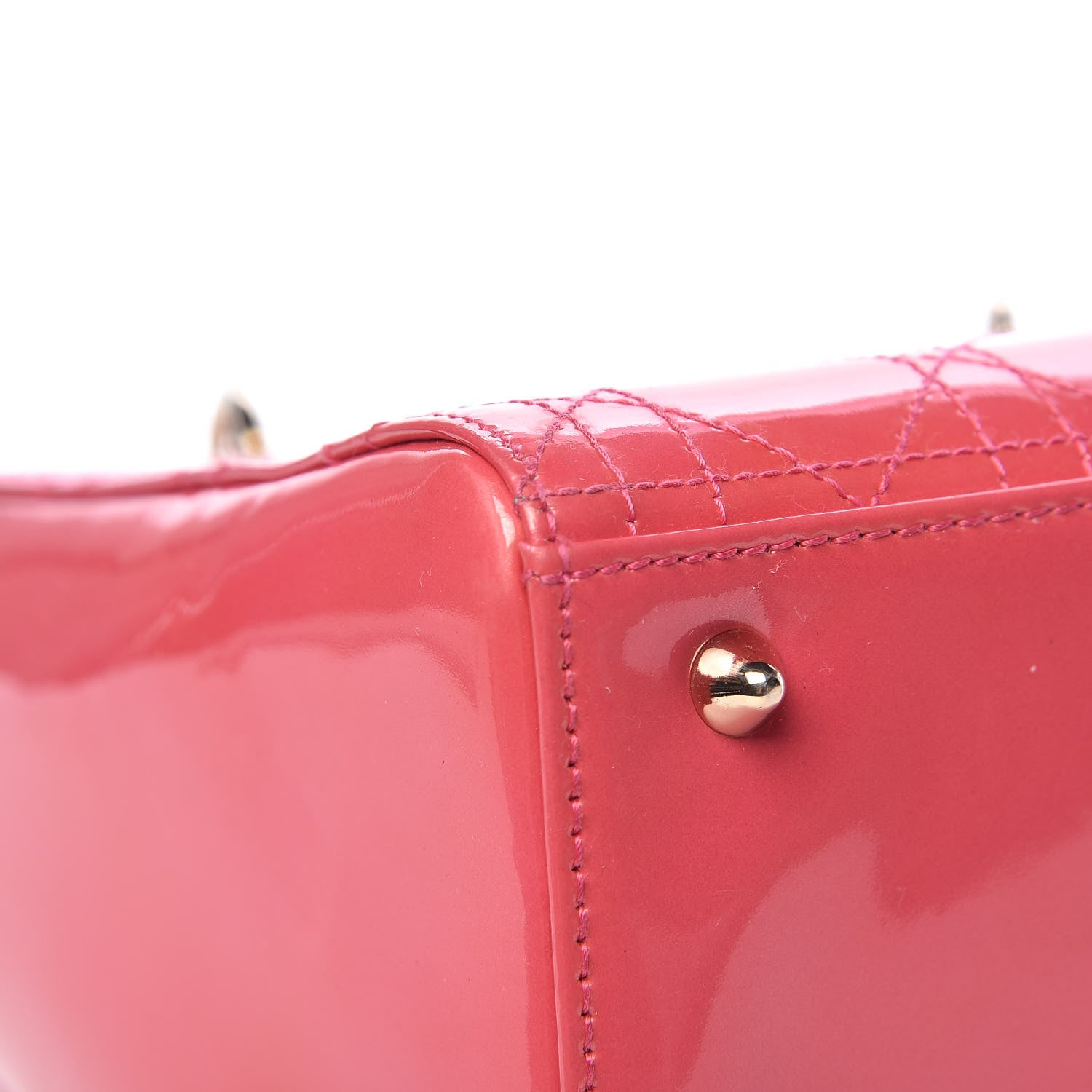 Christian Dior Patent Cannage Medium Lady Dior Pink 14 of 20