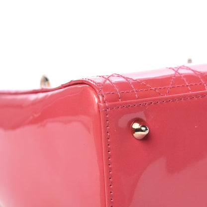 Christian Dior Patent Cannage Medium Lady Dior Pink 14 of 20