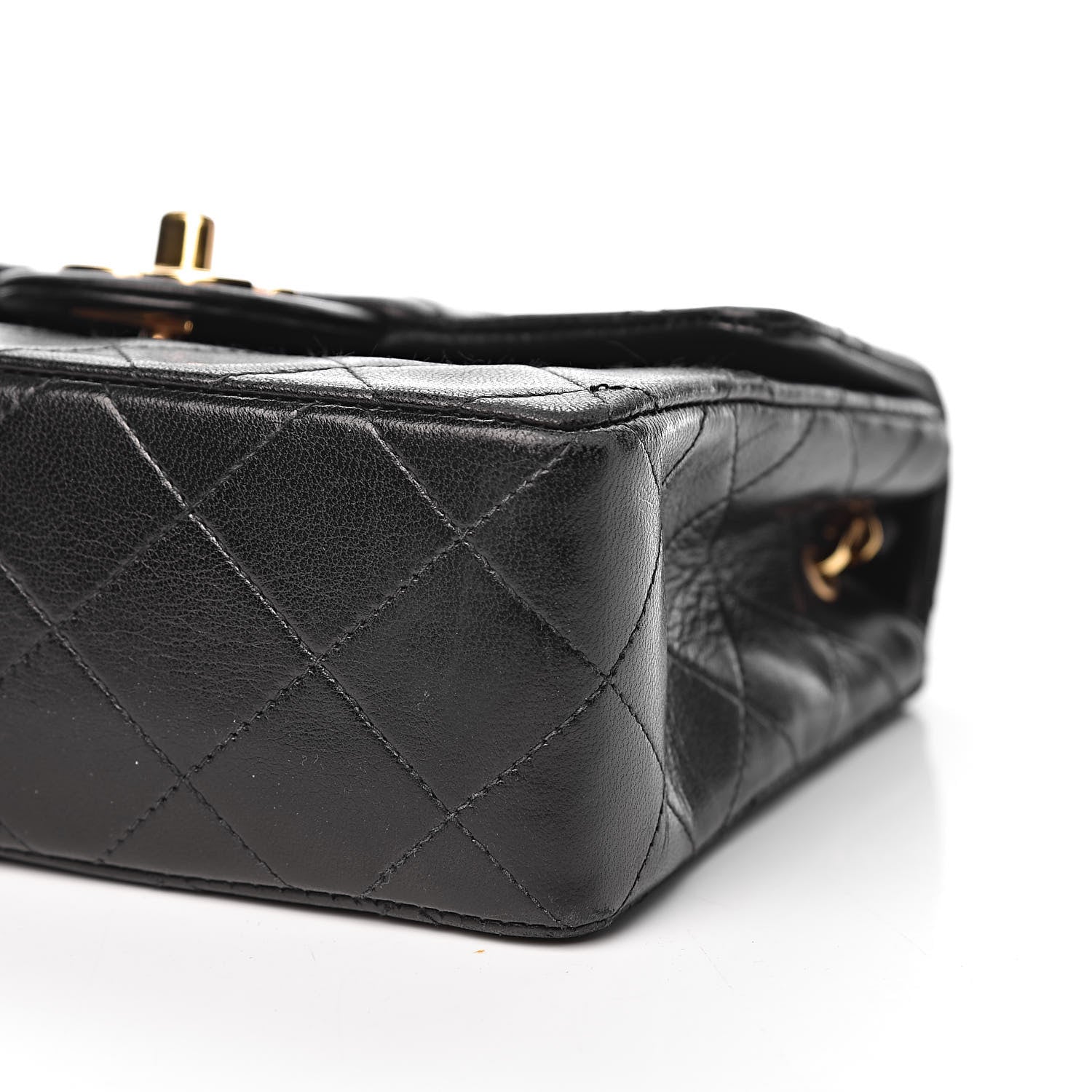 Chanel Lambskin Quilted Mini Square Flap Bag Black 13 of 13