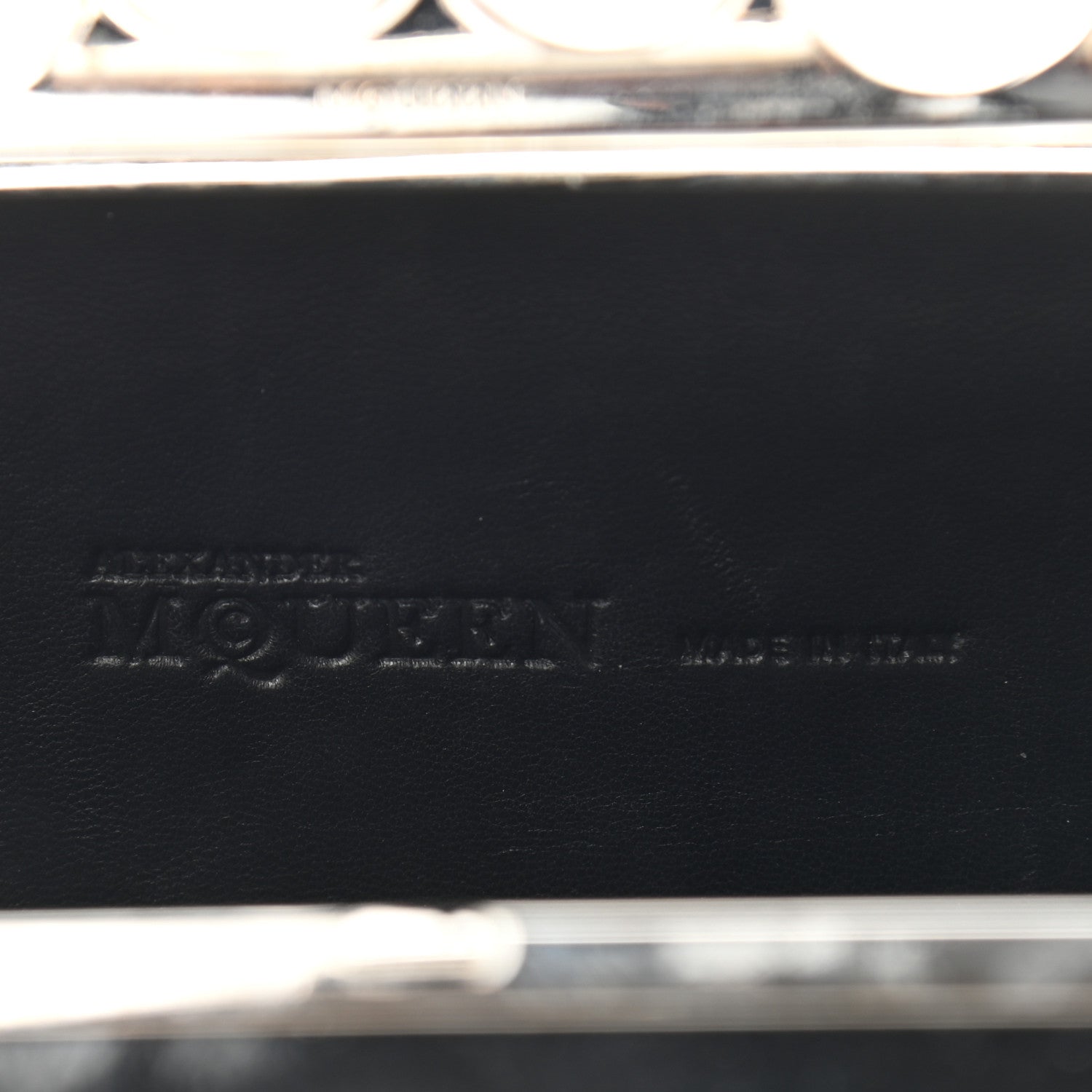 Alexander McQueen Patent Knuckle Box Clutch Black 5 of 9