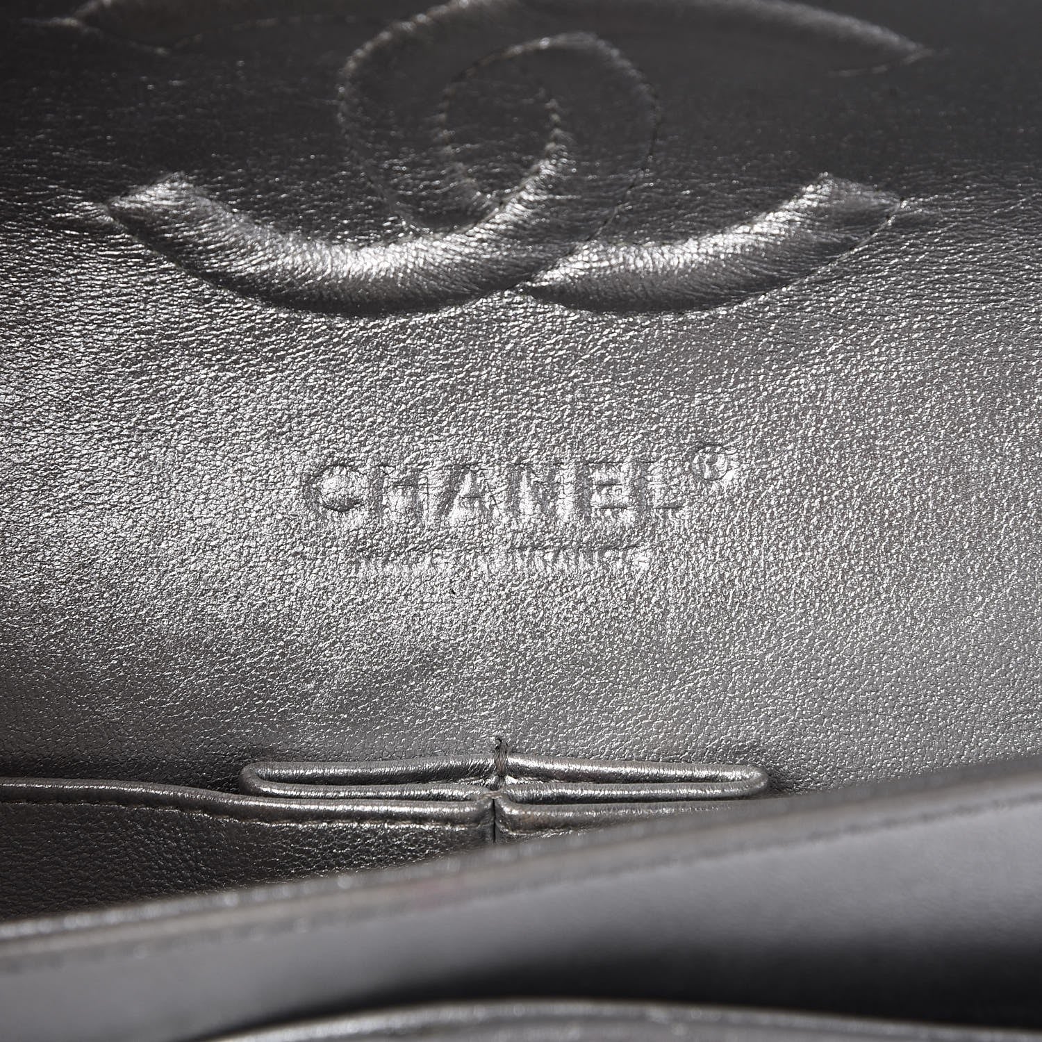 Chanel Metallic Lambskin Quilted Medium Double Flap Silver 6 of 7