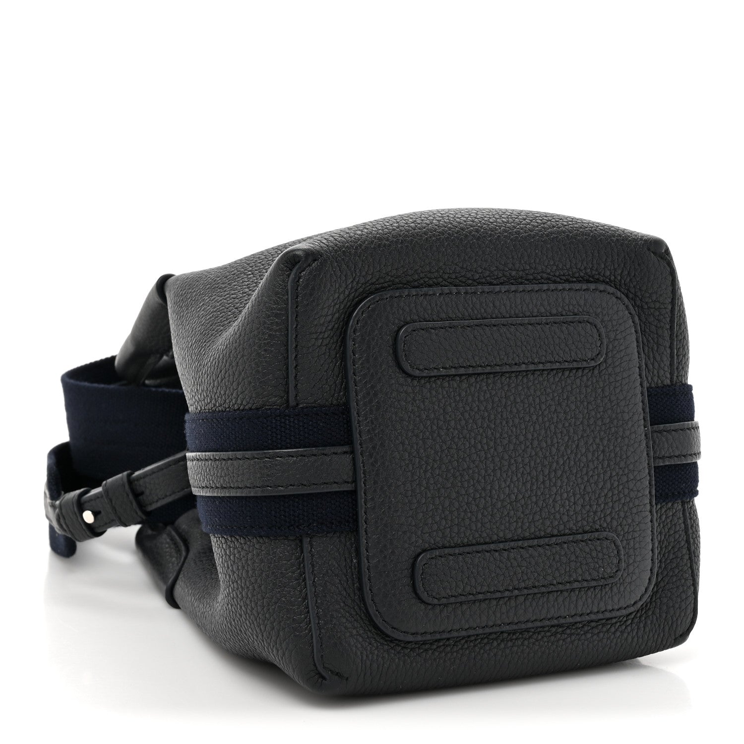 Loro Piana Grained Calfskin Micro Bale Bag Navy Blue 4 of 9
