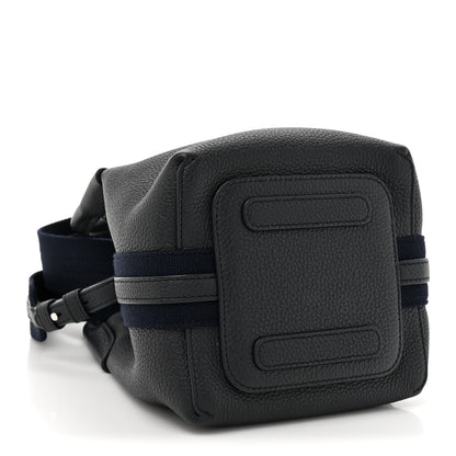 Loro Piana Grained Calfskin Micro Bale Bag Navy Blue 4 of 9
