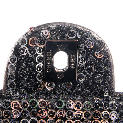 Chanel Sequin East West Flap Dark Silver 5 of 8