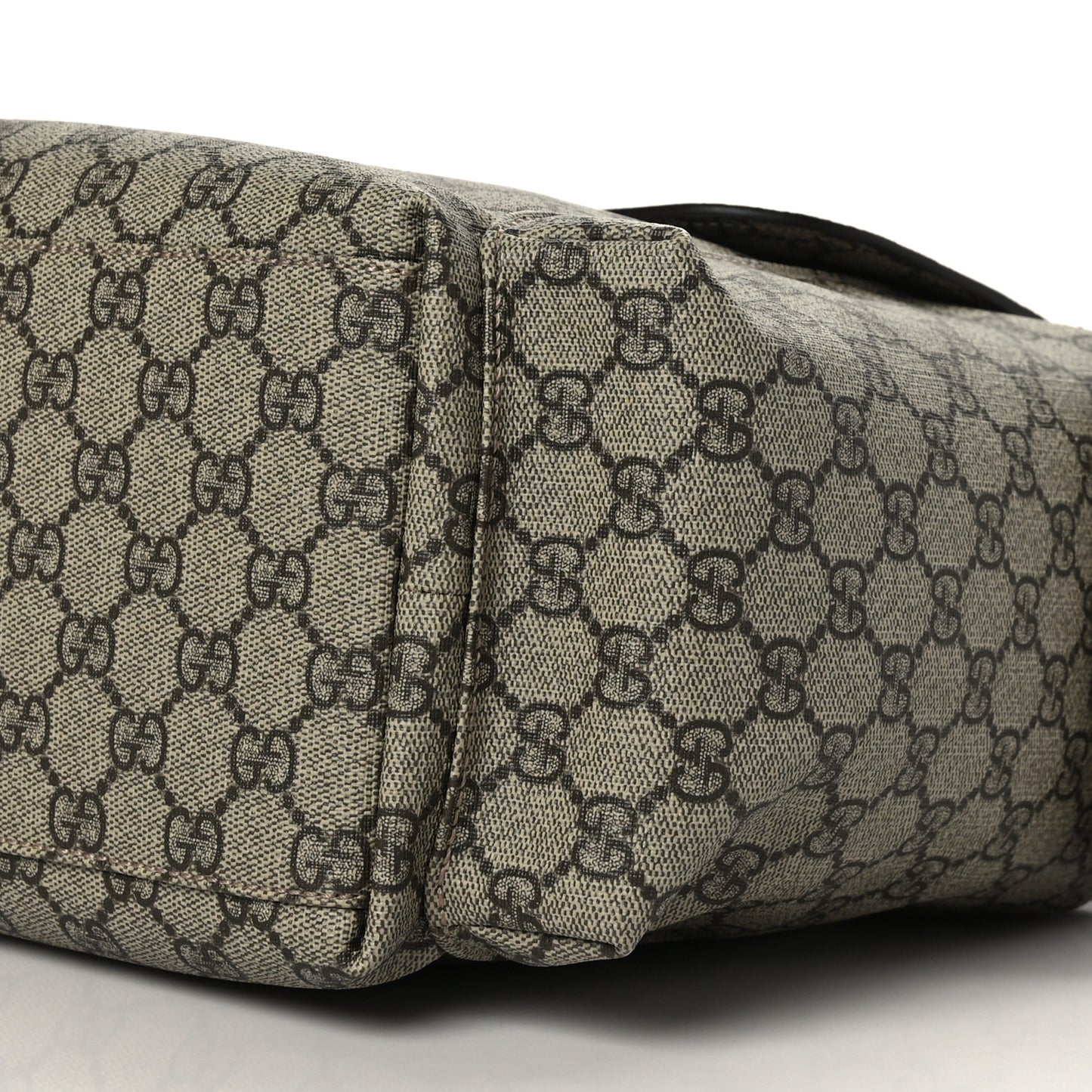 GG Plus Monogram Messenger Diaper Bag Dark Brown