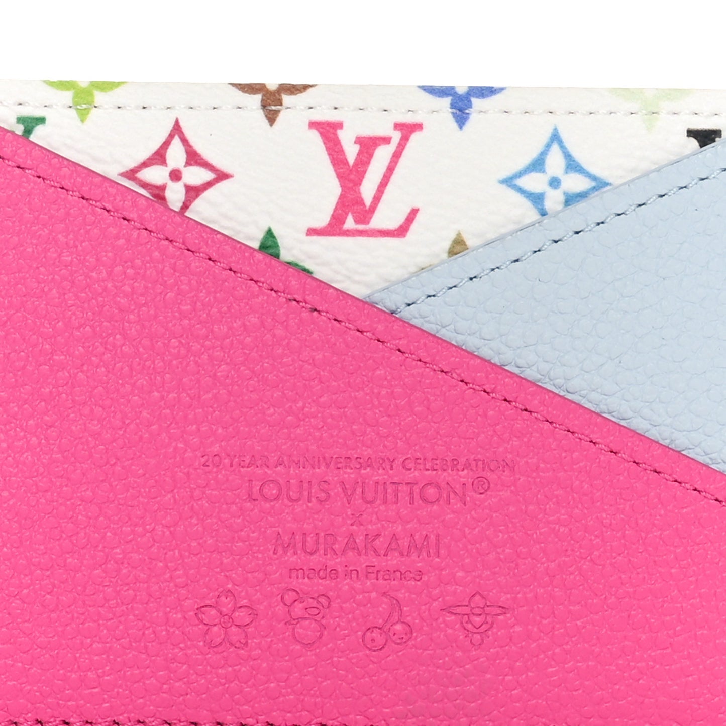 LV X TM Monogram Multicolor Criss-Cross Card Holder Kawaii Pink