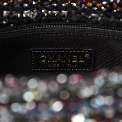 Chanel Tweed Sequin Mini Coco Handle Flap Black 10 of 12