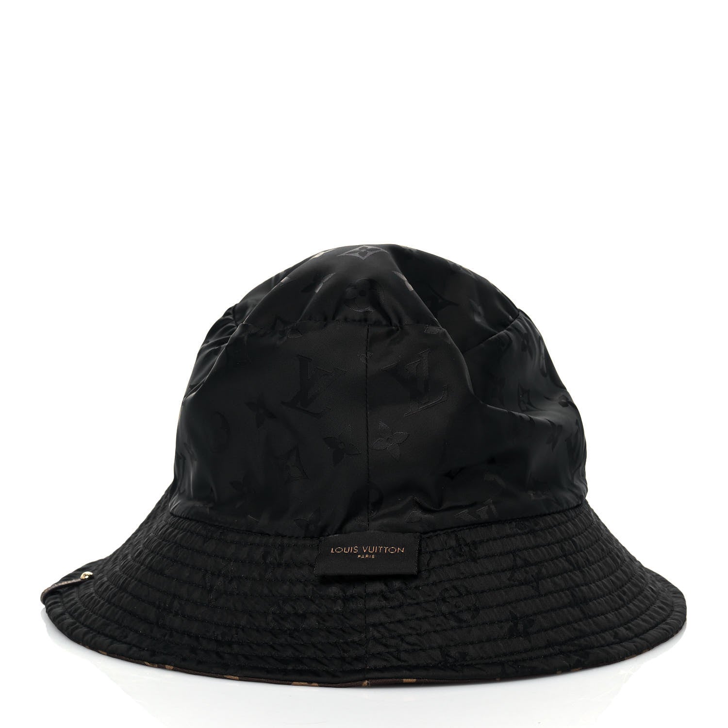 Louis Vuitton Nylon Monogram Reversible Bob Bucket Hat S Brown Black 12 of 14